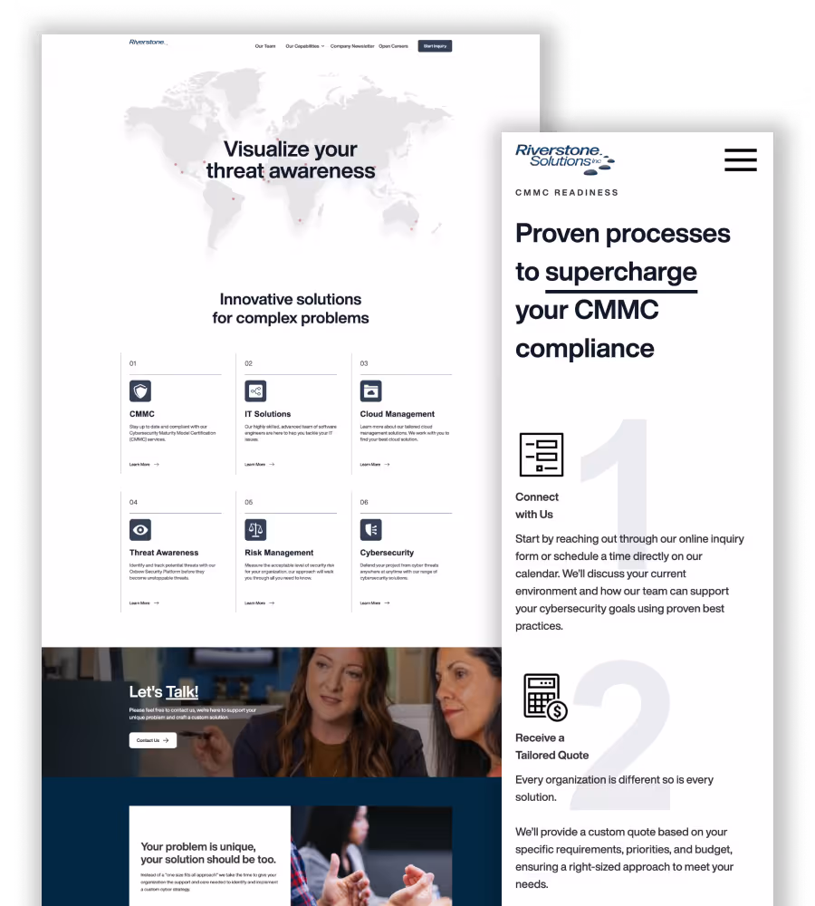 Riverstone government website design